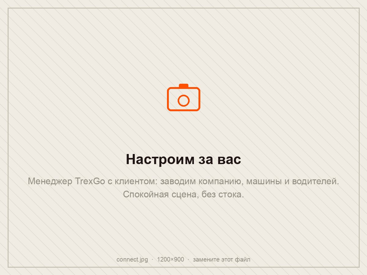 Менеджер TrexGo настраивает компанию перевозчика