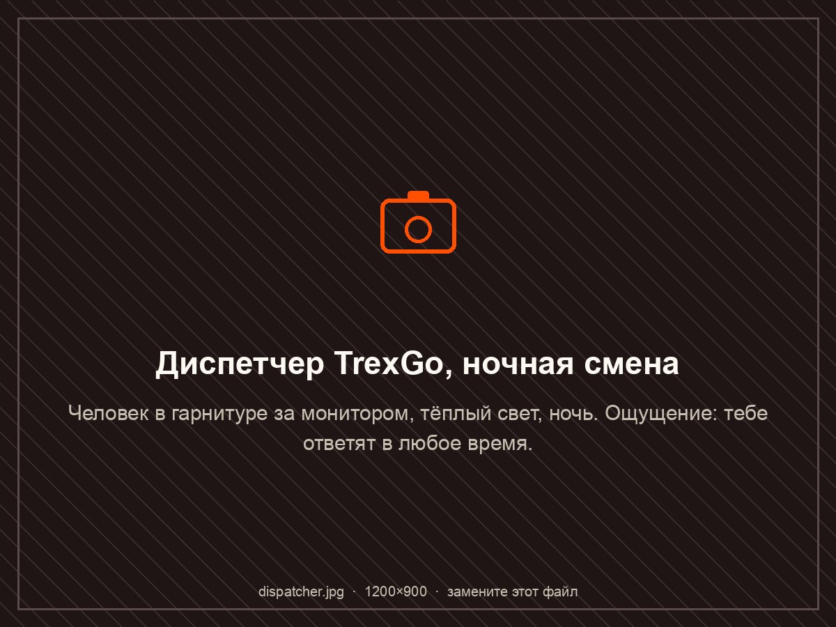 Диспетчер TrexGo на связи круглосуточно